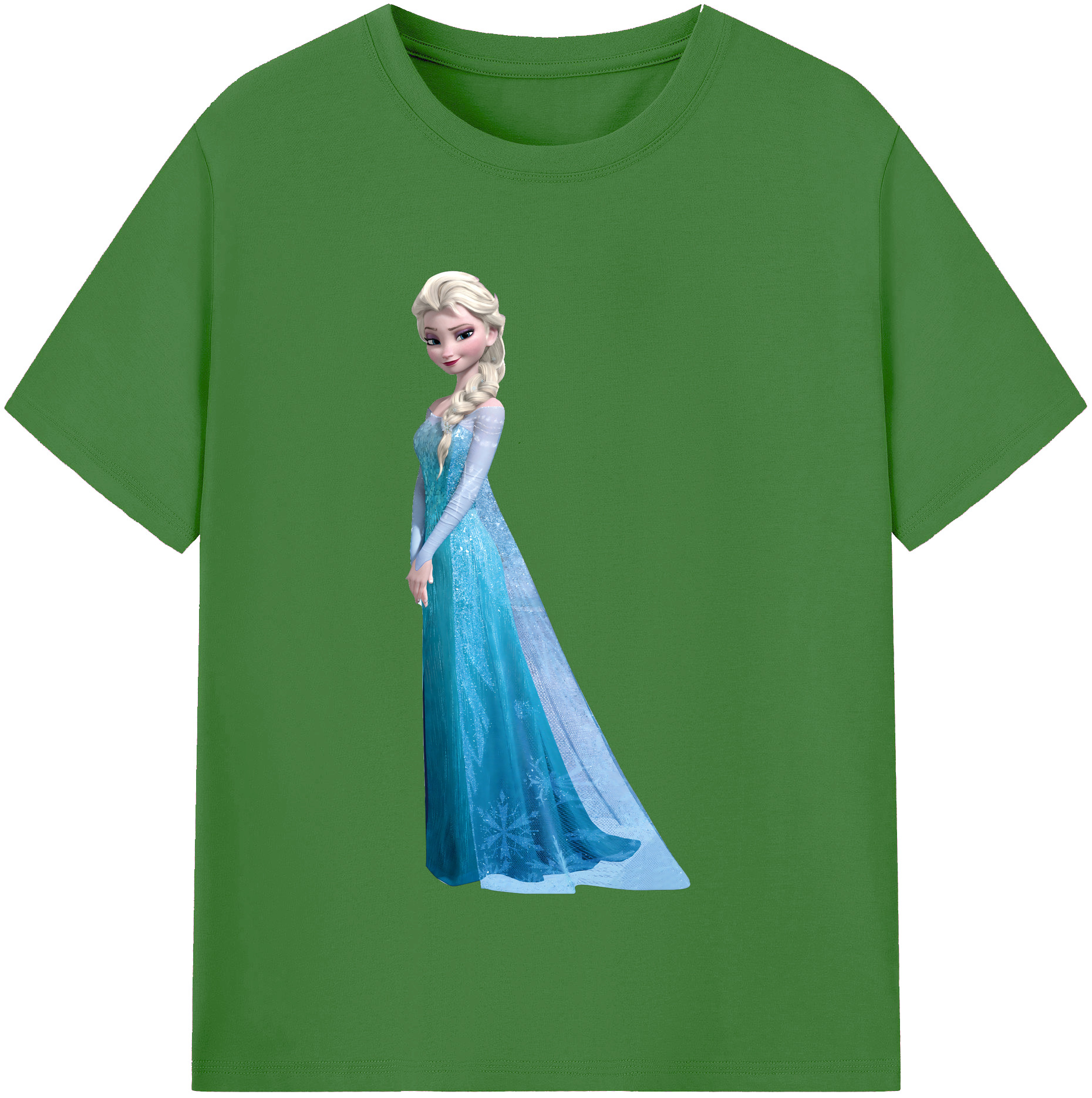 （画像用） アナと雪の女王 アンナ エルサ Frozen Anna Elsa レディースカジュアルプリントTシャツ（綿100％）